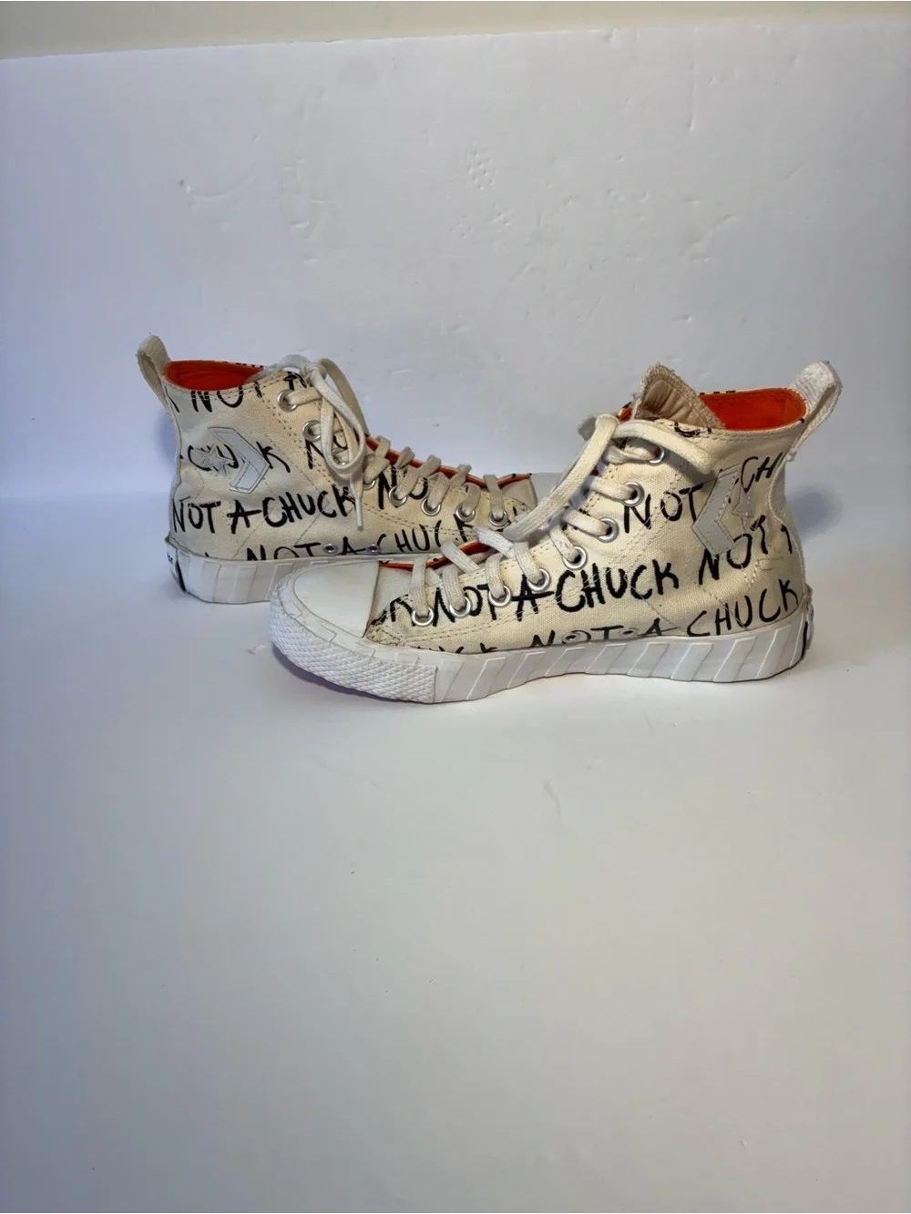 Converse UNT1TL3D Not A Chuck Hi Top Sneakers Men's 7 EU 40 White Canvas - Picture 4 of 12